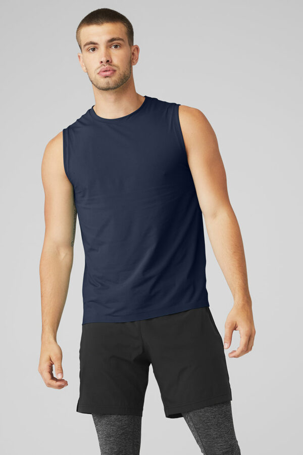 Alo Yoga | Idol Performance Tank Top in Navy Blue