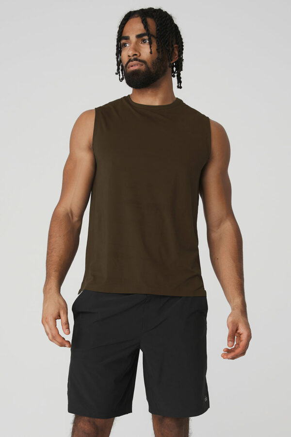 Alo Yoga | Idol Performance Tank Top in Espresso Brown