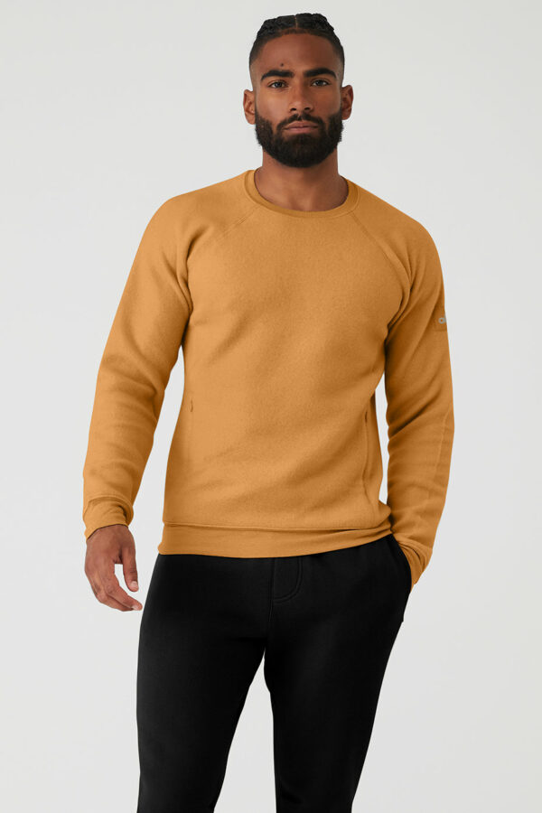 Alo Yoga | Triumph Crew Neck Sweatshirt in Toffee Brown