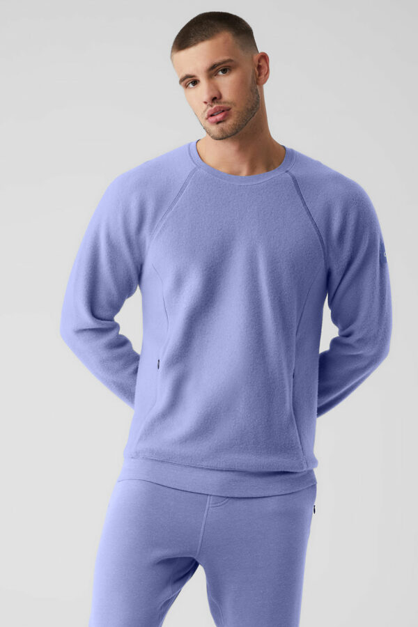 Alo Yoga | Triumph Crew Neck Sweatshirt in Infinity Blue