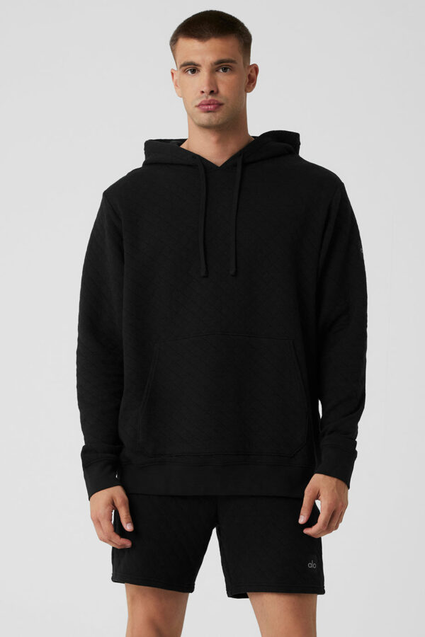 Alo Yoga | Quilted Stadium Hoodie in Black