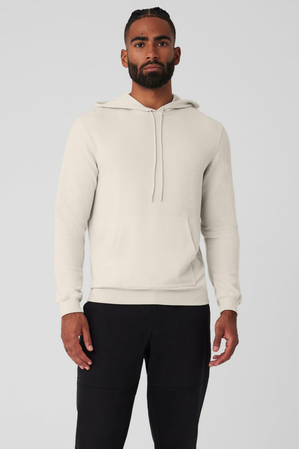 Alo Yoga | Micro Waffle Fast Break Hoodie in Bone Beige