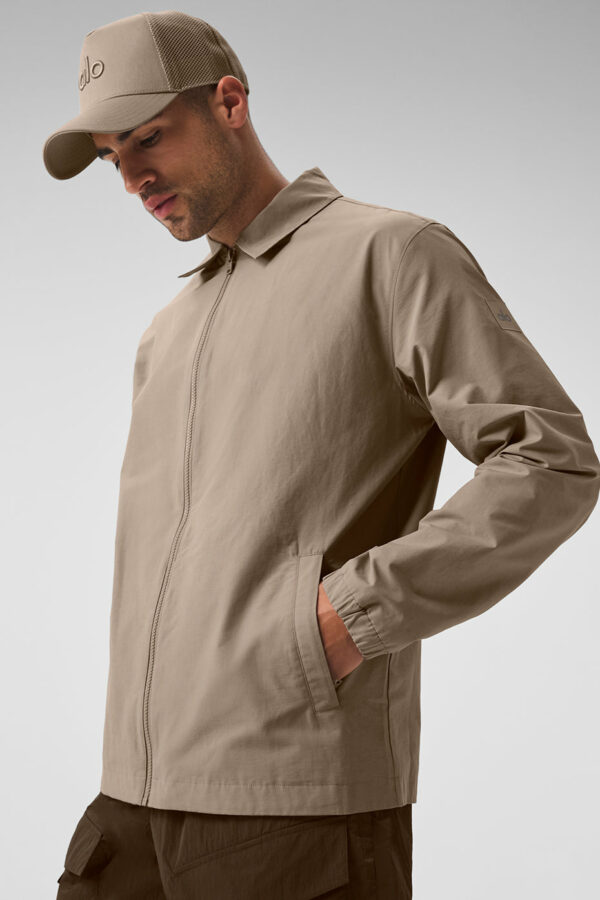 Alo Yoga | Torrent Overshirt Jacket in Gravel Beige