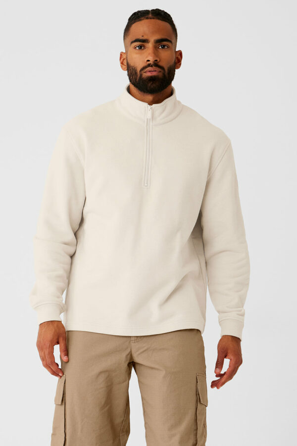 Alo Yoga | Renown Heavy Weight 1/4 Zip Sweatshirt in Bone Beige