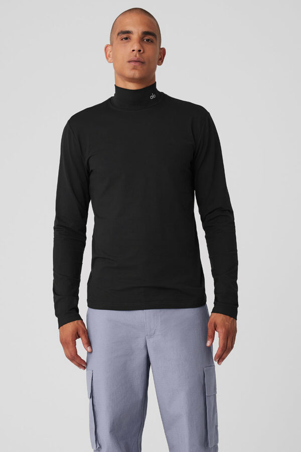 Alo Yoga | Conquer Reform Mock Neck Long Sleeve Top in Black