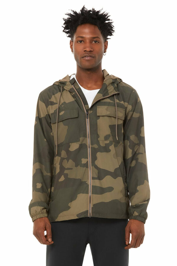 Alo Yoga | Stride Jacket in Olive Branch Camouflage Green