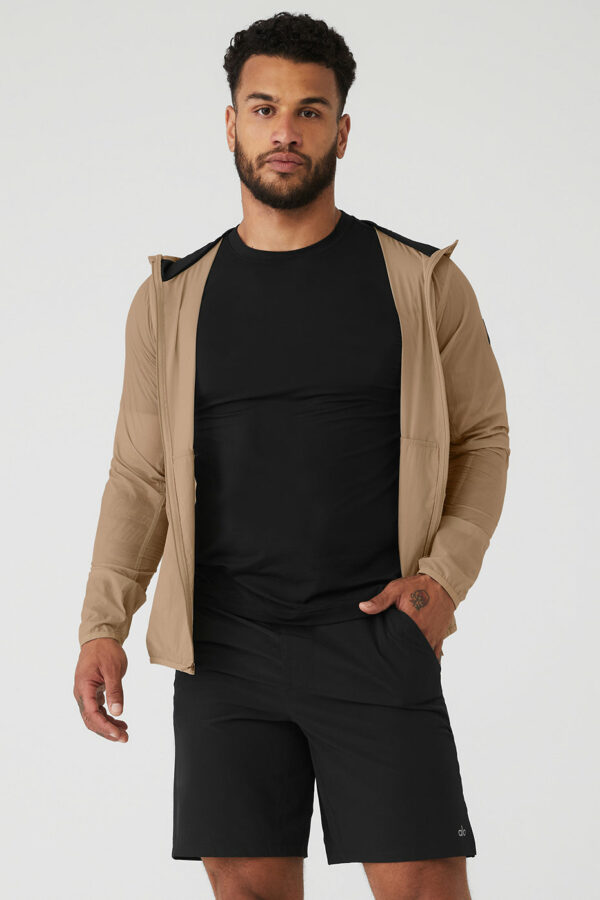 Alo Yoga | Repeat Running Jacket in Gravel Beige