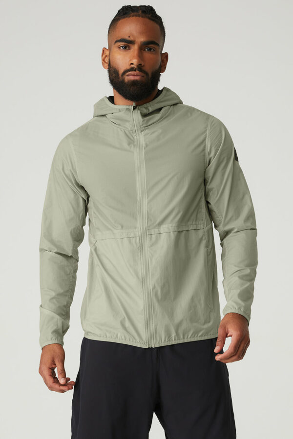 Alo Yoga | Repeat Running Jacket in Limestone Green