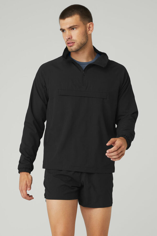 Alo Yoga | Ripstop 1/4 Zip On-Set Jacket in Black