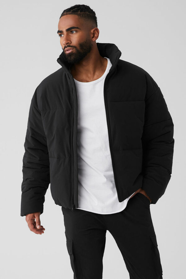 Alo Yoga | Stretch Woven Street Puffer Jacket in Black