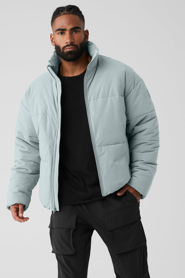 Alo Yoga | Stretch Woven Street Puffer Jacket in Cosmic Grey