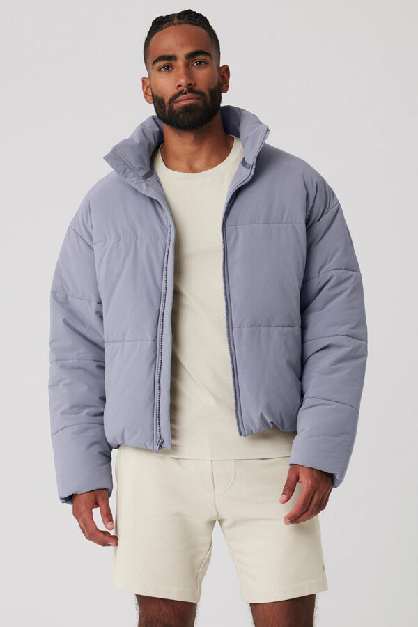 Alo Yoga | Stretch Woven Street Puffer Jacket in Fog Grey