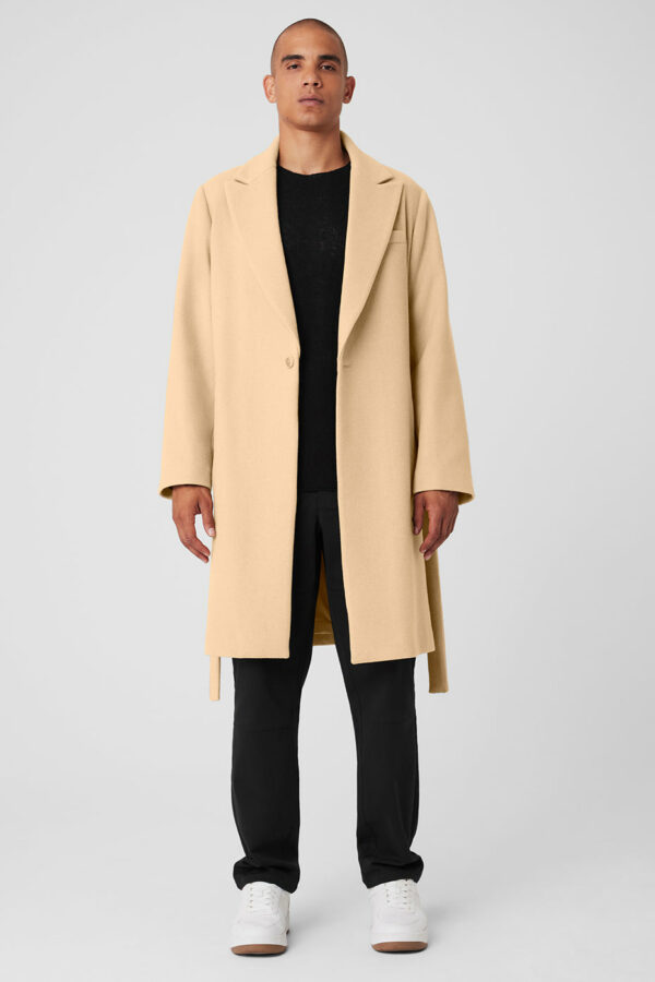 Alo Yoga | Wool Gameday Overcoat in Camel Beige