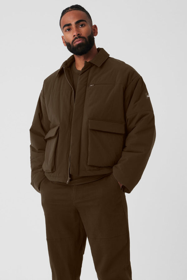 Alo Yoga | Voyage Utility Cargo Jacket in Espresso Brown