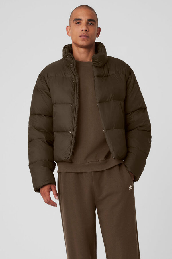 Alo Yoga | Platinum Puffer Jacket in Espresso Brown