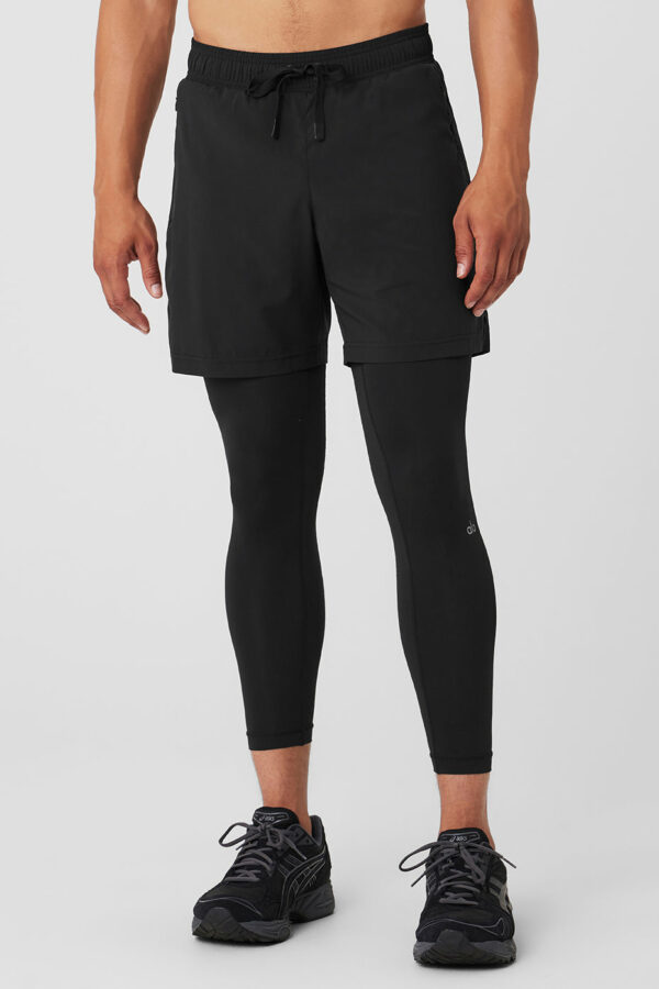 Alo Yoga | Stability 2-In-1 Pant in Black