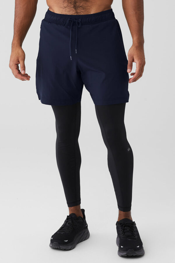 Alo Yoga | Stability 2 In 1 Pants in Navy Blue