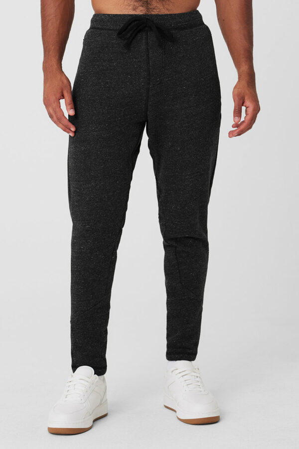 Alo Yoga | The Triumph Sweatpant in Charcoal Black Triblend Grey