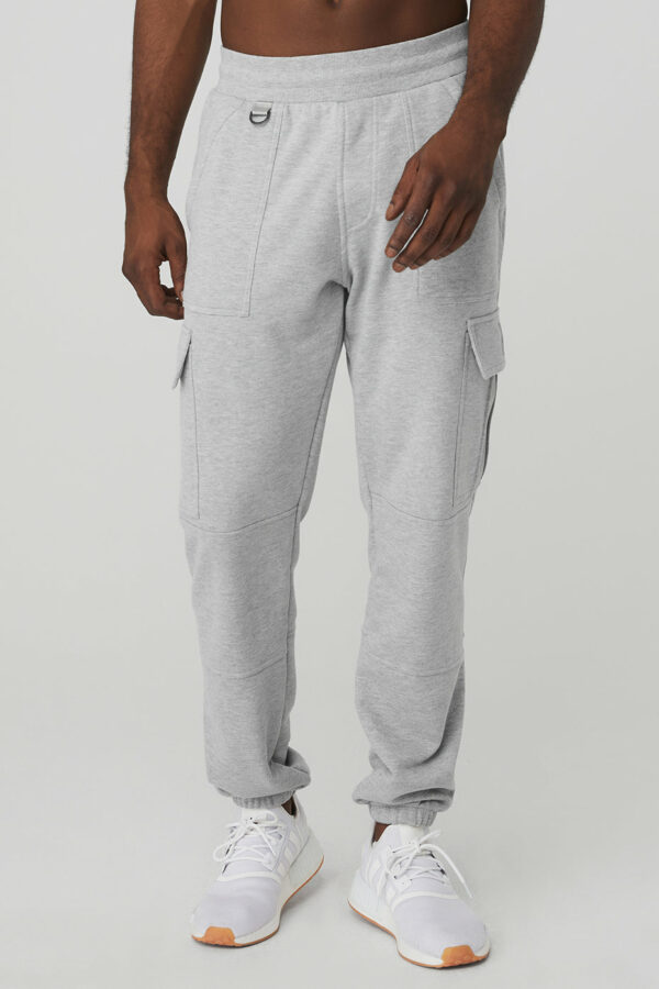 Alo Yoga | Highline Cargo Sweatpant in Athletic Heather Grey