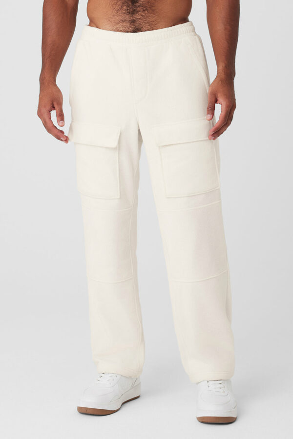 Alo Yoga | Polar Fleece Ridge Cargo Pants in Ivory White