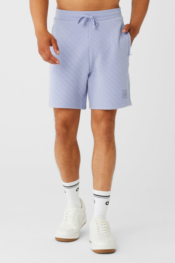 Alo Yoga | Quilted Stadium Short in Icy Purple