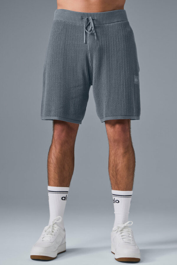 Alo Yoga | Open-Knit Short in Steel Grey