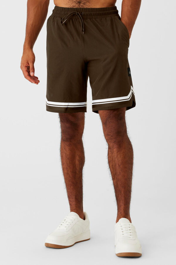 Alo Yoga | 9" Traction Arena Short in Espresso Brown