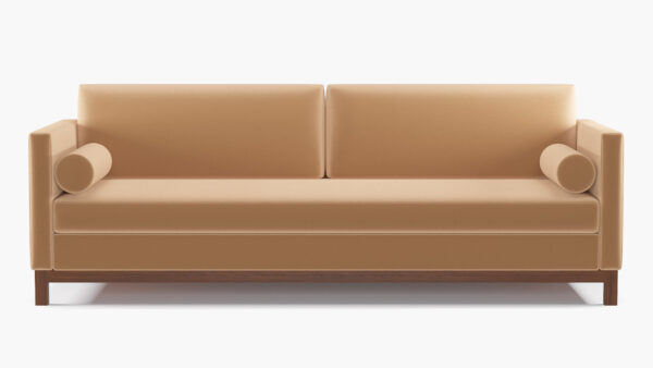 The Inside | Tailored Tuxedo Sofa | Camel Performance Plush Velvet