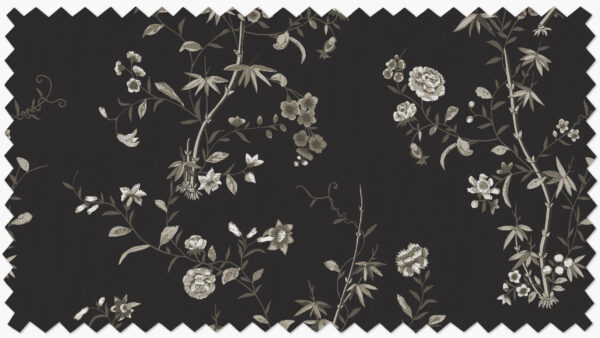 The Inside | Fabric By The Yard | Quilting Cotton | Black Bamboo Garden