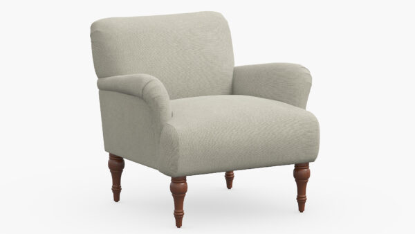 The Inside | Traditional Accent Chair | Putty Linen | Espresso