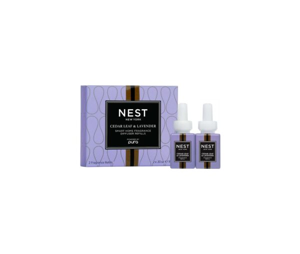 Cedar Leaf & Lavender Refill Duo for NEST x Pura Smart Home Fragrance Diffuser - Smart Vials, 2 x. 33 oz 10 ml NEST New York