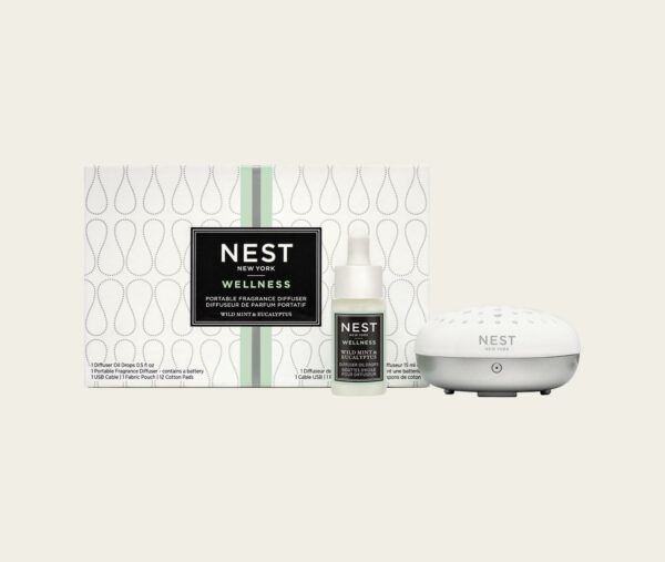 Portable Fragrance Diffuser Set, Device plus 0.5 fl oz 15 ml NEST New York