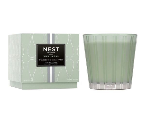 Wild Mint & Eucalyptus 3-Wick Candle, 21.2 oz 600 g NEST New York