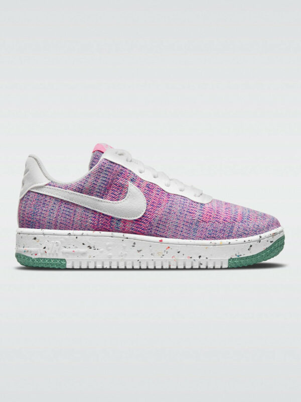 Nike Air Force 1 Crater Flyknit Sneaker - Fuchsia Glow-White-Pink Blast-green Glow