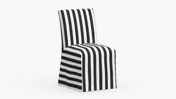 The Inside | Slipcovered Dining Chair | Ink Cabana Stripe