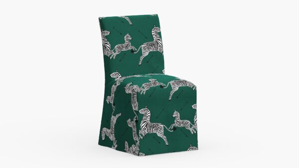 The Inside | Slipcovered Dining Chair | Emerald Zebra