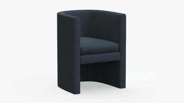 The Inside | Barrel Back Dining Chair | Navy Linen