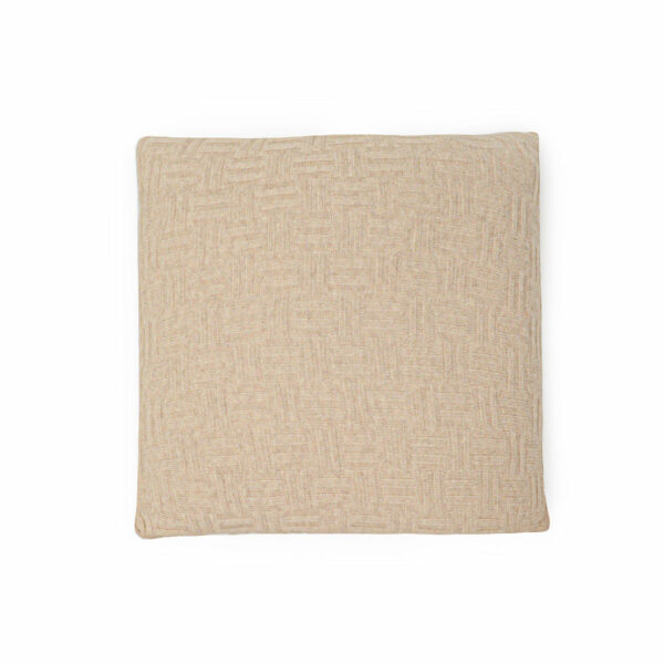 Achelous Camel Hair Decorative Pillow (White 22 x 22)