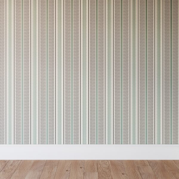 The Inside | Traditional Wallpaper Roll | Green Newbury Stripe