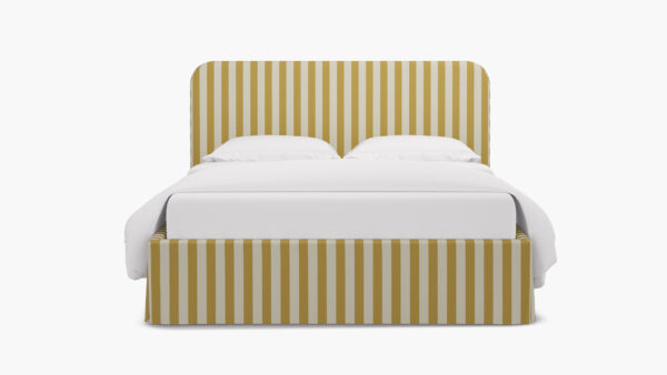 The Inside | Skirted Platform Bed | Citrine Cabana Stripe