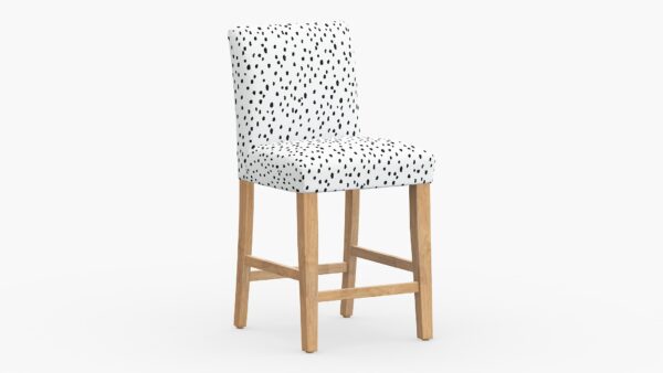 The Inside | Classic Dining Counter Stool | Requires Assembly|Natural | Black Dalmatian