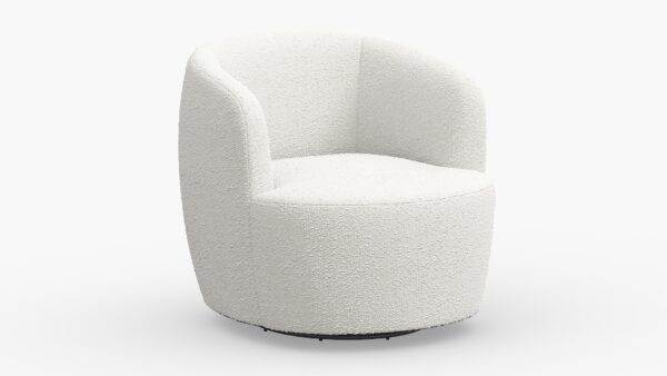 The Inside | Tub Swivel Chair | Snow Boucle