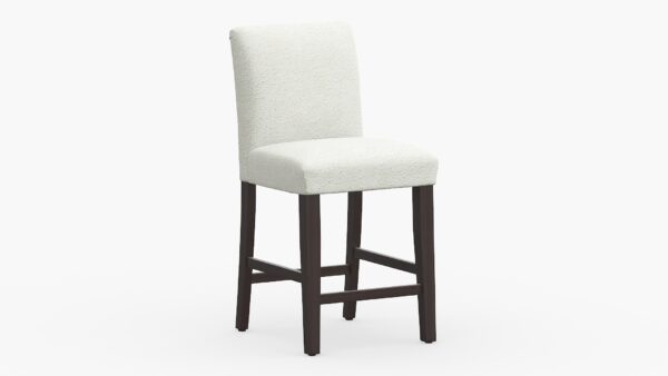 The Inside | Classic Dining Counter Stool | Snow Boucle | Espresso