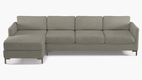 The Inside | Modern Sectional, Left Facing | Putty Everyday Linen