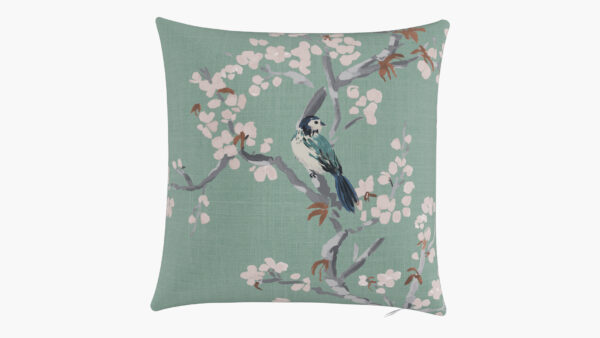 The Inside | Throw Pillow 16" | Mint Cherry Blossom | Feather Down