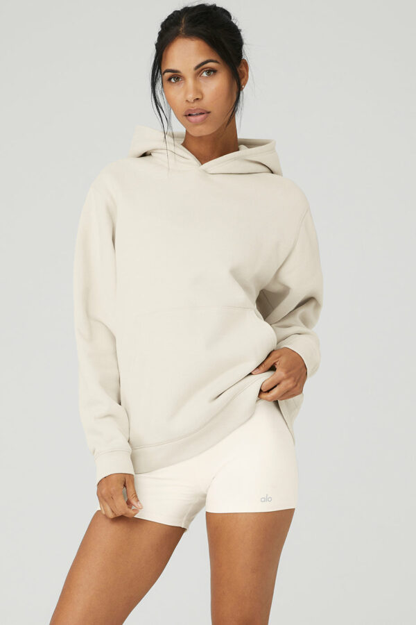 Alo Yoga | Renown Heavy Weight Hoodie in Bone Beige