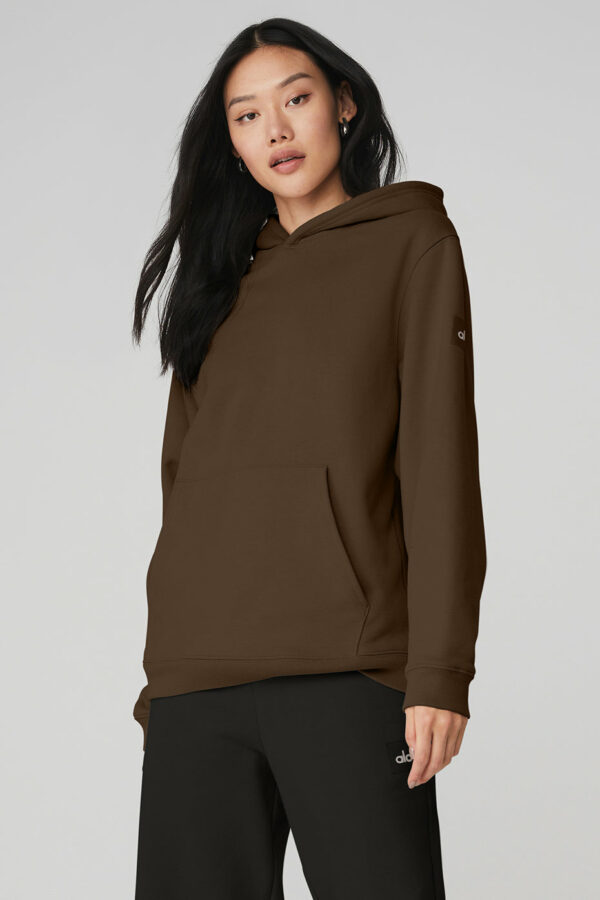 Alo Yoga | Renown Heavy Weight Hoodie in Espresso Brown