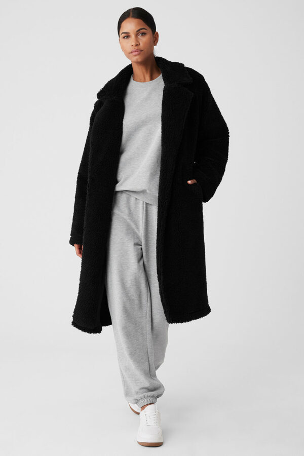 Alo Yoga | Oversized Sherpa Trench Jacket in Black