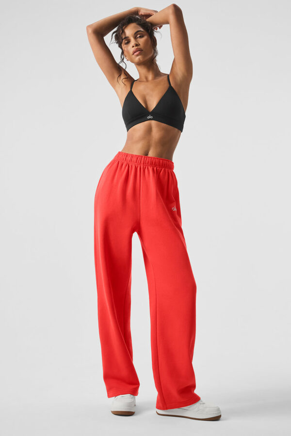 Alo Yoga | Accolade Straight Leg Sweatpant in Red Hot Summer