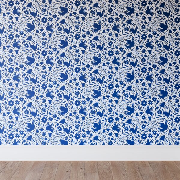 The Inside | Peel + Stick Wallpaper Roll | Cerulean Frida